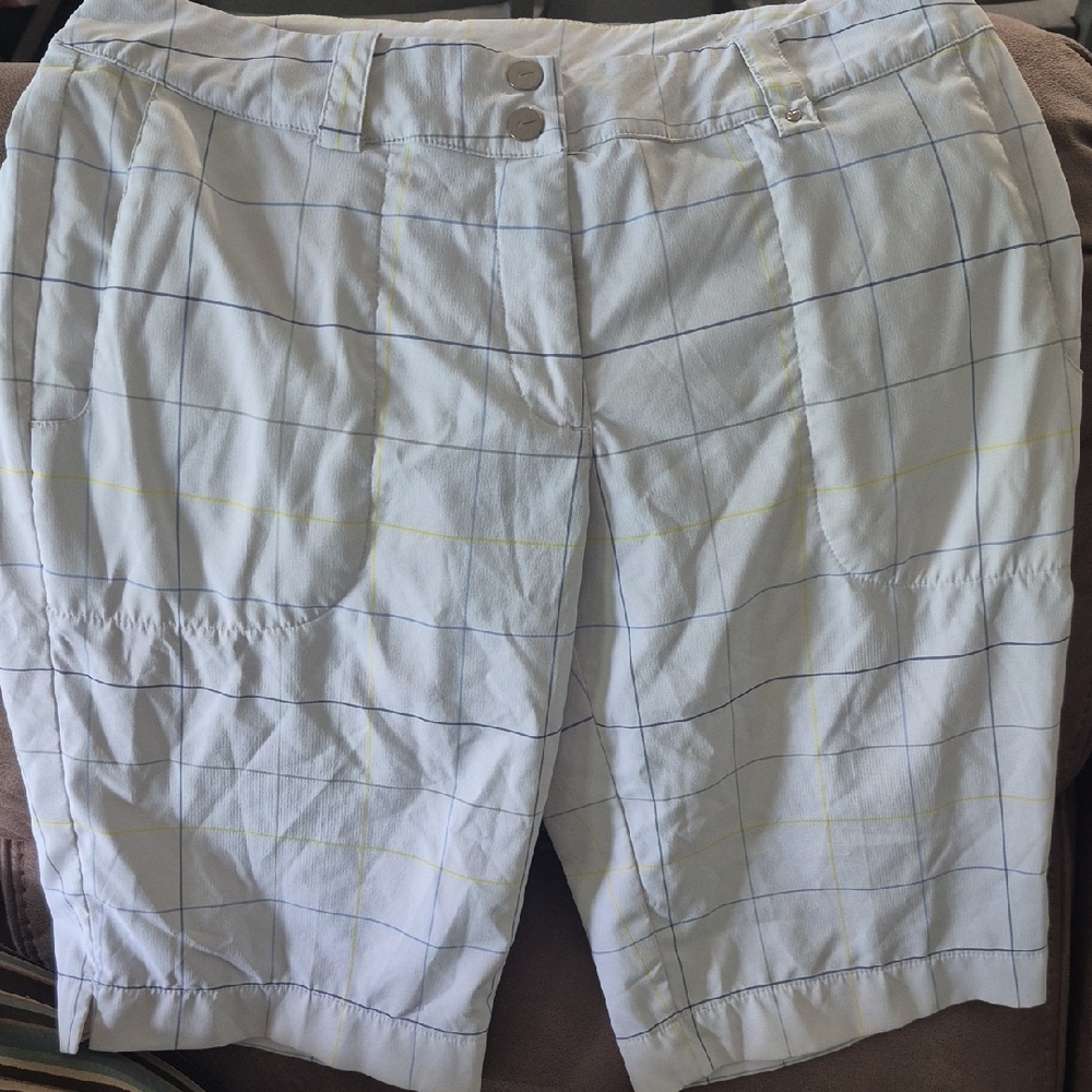 White Plaid Shorts